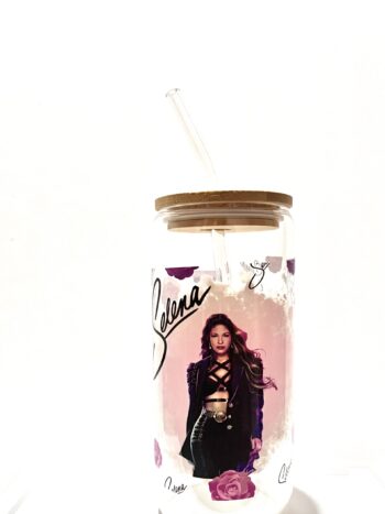 Selena 20oz Beer Can Style Glass Cup - Image 5