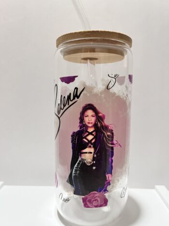 Selena 20oz Beer Can Style Glass Cup - Image 4