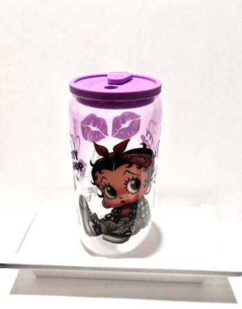 Betty Boop 16oz Bear Can Style Glass Cup