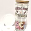 Chismosa Even In The After Life 24oz Glass Tumbler with Bamboo and Plastic Lid and Straw - Image 3