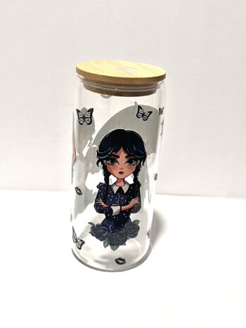 Wednesday Adams 20oz Glass Beer Can Style Cup