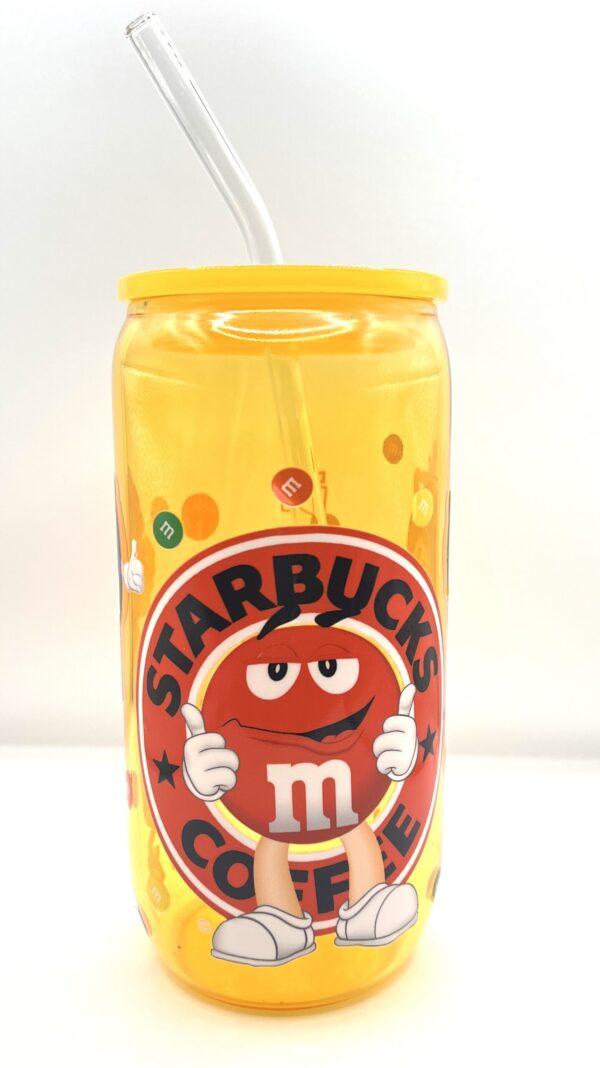 M&M 16oz Beer Can Style Glass Cup