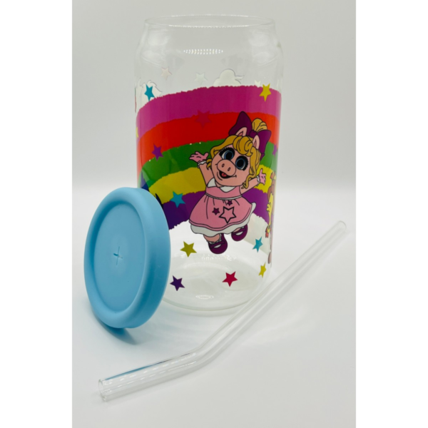 Miss Piggy & Muppets 16oz Beer Can Style Glass Cup