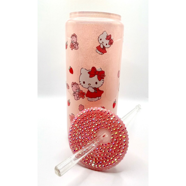 Hello Kitty Pink Rhinestone Cup